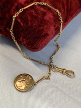 Vtg Pocket Watch Fob Vest Chain Gold Filled 3.75g Jewelry 9.25&quot; Lobster ... - £102.46 GBP