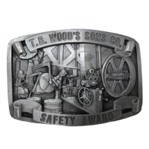 VTG T B Wood&#39;s Sons Co. Safety Award Belt Buckle Pacific Brass Chambersburg - £50.80 GBP