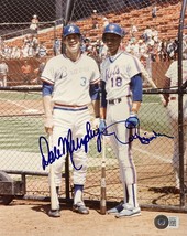 Dale Murphy Darryl Strawberry Signed 8x10 Baseball Photo BAS - £69.99 GBP