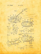 Metal Detector Patent Print - Golden Look - $7.95+
