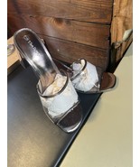 The Drop Women&#39;s Pattie High Block-Heeled Mule Sandal Pewter Clear 10 - €17,65 EUR