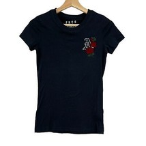 Free State t-shirt Small black women&#39;s rose monogram top  - $21.78