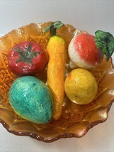 Mexican Paper Mache Faux Fruit Vegetables Handmade Hand Painted Folk Art... - $11.87