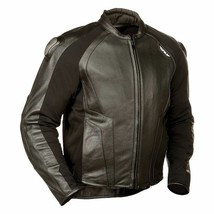 Custom Men Dark Brown Motor Bike Front Zipper Genuine Leather Safety Pads jacket - £123.70 GBP