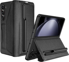 For Samsung Galaxy Z Fold 5 Case Wallet with S Pen Holder Card Holder Screen Pro - £55.20 GBP