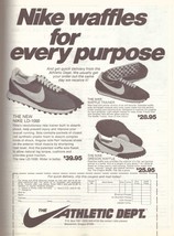 Vintage 1976 NIKE WAFFLES Waffle Trainer Running Shoes Print Ad 1970s - £17.83 GBP