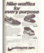 Vintage 1976 NIKE WAFFLES Waffle Trainer Running Shoes Print Ad 1970s - £17.54 GBP