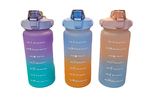 2 PACK Of Large 52 OZ Motivational Water Bottle, Time Flip Lid Color To Choose - $16.99