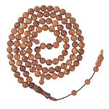 Tasbih Natural Wood Kuka 8mm Bead Gemstone - 99 Prayer Beads with Brown Tassel - £17.98 GBP