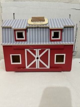 Melissa & Doug Fold and Go Wooden Barn With 3 Animal Play Figures - $22.43