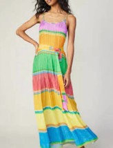 Current Air color blocking pleated midi dress in Multi - $65.00