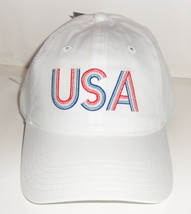 NWT BIOWORLD WHITE W/ RAINBOW &quot;USA&quot; NOVELTY BASEBALL HAT  ONE SIZE - £18.58 GBP