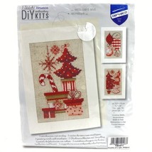 Vervaco Counted Cross Stitch Greeting Card Kit Christmas Motifs (Set of ... - $34.80
