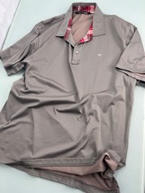 Travis Mathew Men Golf Polo Shirt XL Pima Cotton Blend Gray Short Sleeve - $14.82