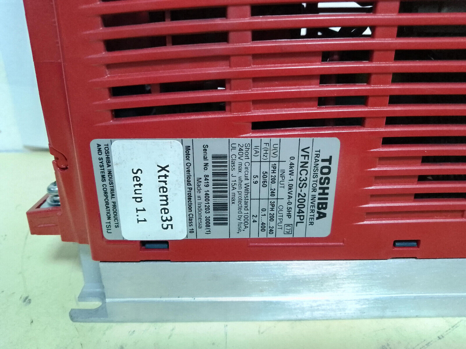 Toshiba VFNC3-2004PL Transistor Inverter and 22 similar items Toshiba VFNC3-2004PL Transistor Inverter and 22 similar items