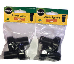 Lot Of 2-Miracle Gro MGEZM3802 Male Ez Connectors For Soaker System-NEW-SHIP24HR - £14.89 GBP