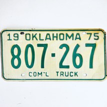 1975 United States Oklahoma Commercial Truck License Plate 807-267 - £14.74 GBP