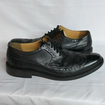 Cole Haan Williams Longwing Derby II Black Pebbled Leather Lace Dress Shoes 10.5 - £28.76 GBP
