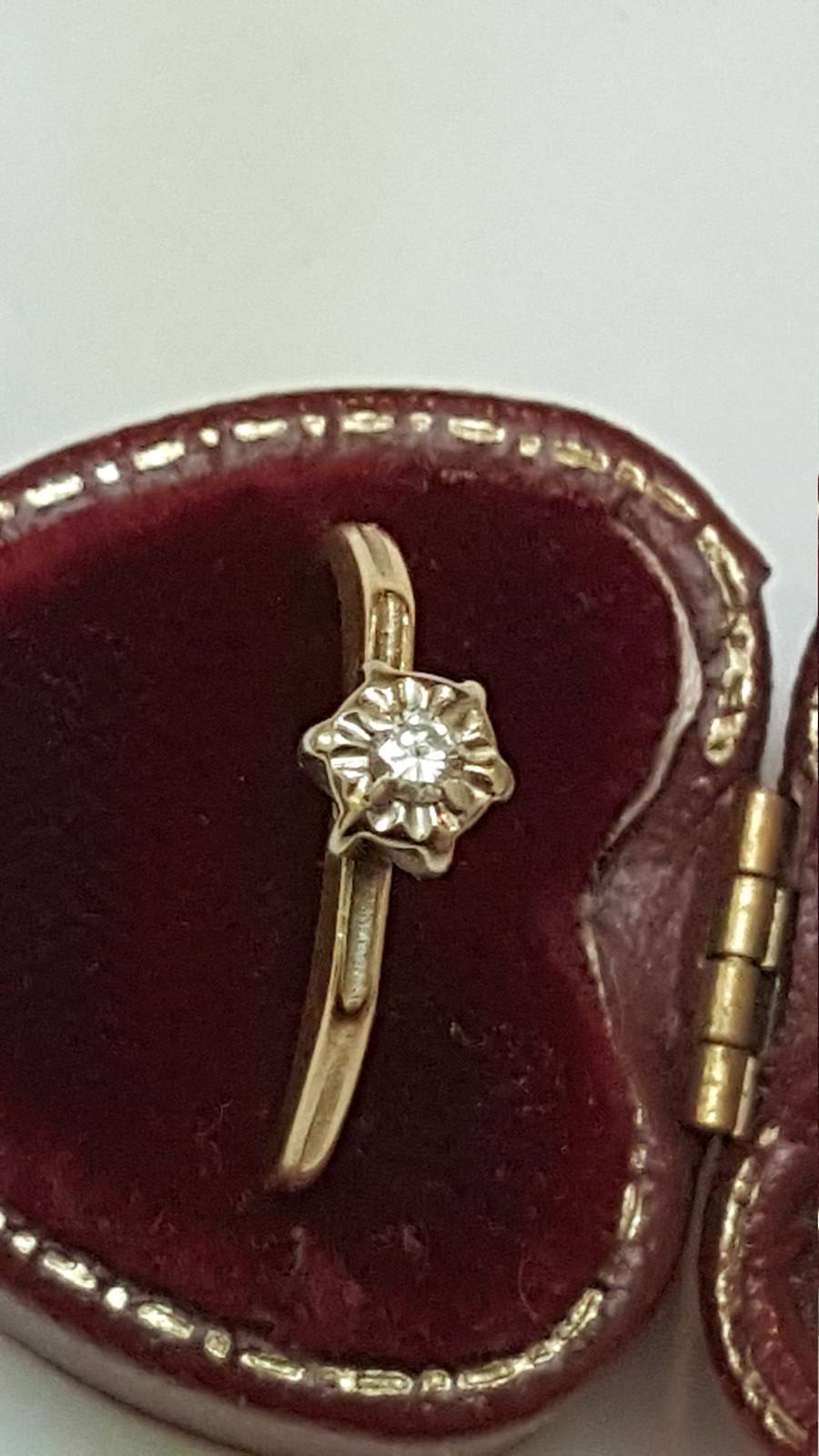 Primary image for Art Deco  14kt yellow  Gold  .10ct Solitaire  Diamond  Ring, 1930s