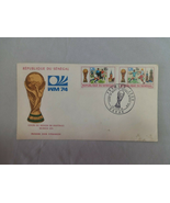 01 Letter Envelope World Cup 1974 WM74 Republic of Senegal Dakar w/ 02 S... - $7.90