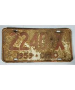 1959 Ohio Vintage License Plate Weathered Rat Rod Man Cave 2240 X - £11.45 GBP