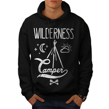 Wellcoda Wild Camper Moon Mens Hoodie, Adventure Casual Hooded Sweatshirt - £25.79 GBP+