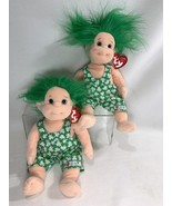 2 TY Beanie Baby Kid - St. Patrick&#39;s Day SHENANIGAN Stuffed Plush Doll D... - $13.37