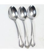 Oneida Arbor Rose True Rose Oval Soup Spoons 1881 Rogers 6-3/4&quot; Lot of 3 - $161.55 MXN