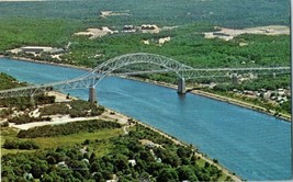 Aerial View Postcard Bourne Bridge over Cape Cod Canal Massachusetts Posted 1982 - £6.19 GBP