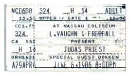 Judas Priest Concerto Ticket Stub Giugno 8 1986 Uniondale New York - £35.91 GBP
