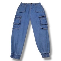 American Bazi Jeans Size 2X W38&quot;xL31&quot; Jogger Pants Cargo Pants Blue Deni... - £30.82 GBP