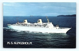 Postcard MS Kungsholm Swedish American Line Ocean Liner Flagship Cruises Ship - £4.67 GBP