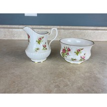 Queens Moss Rose Countryside Series Open Sugar Bowl And Creamer - £14.00 GBP