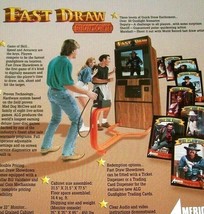 Fast Draw Showdown Arcade FLYER Original NOS Video Game Art American Las... - £15.34 GBP