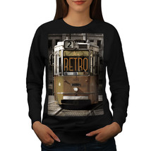 Wellcoda Retro Old Tram Womens Sweatshirt, Vintage Casual Pullover Jumper - £22.76 GBP+