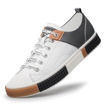 Shoes Men 2021 New Trend Two-Layer Leather Shoes Low-top Korean Version Of The W - £98.92 GBP