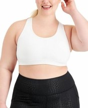 MSRP $30 Id Ideology Performance Plus Size Impact Sports Bra White Size 1X - $14.85