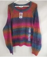 NWT BB Dakota Steve Madden Colorful Striped Ombre Sweater Size XXL - $19.79