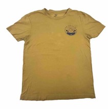 Hurley Men&#39;s Circle Beach Logo Short Sleeve Crewneck Tee T-Shirt Small Yellow - £7.81 GBP