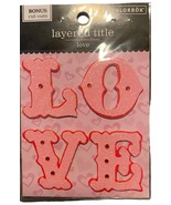 Colorbok Layered Title LOVE Letters Marriage Anniversary Scrapbook Stick... - £3.09 GBP