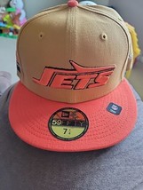 New York Jets Hat "Turkey Bowl" New Era 59Fifty SB 21  Camel SZ 7 1/4 H38 - £33.62 GBP
