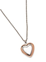 20 Rose Gold Stone Heart Locket Necklace - Length, - $84.37