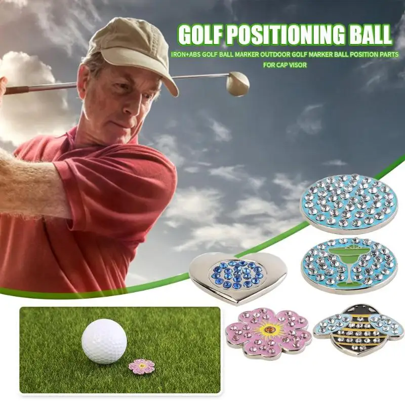 Sporting 26mm Golf Hat Cap Clip Marker Golf Accessories Ball Hat Clips Iron+ABS  - £23.84 GBP