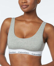 Calvin Klein Womens Intimate Logo Band Bralette,Size X-Large,Grey Heather - $45.00