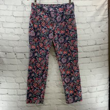 Pendleton Pants Floral Print Womens Sz 4 Petite Chino Cotton Blend Blue ... - $19.79
