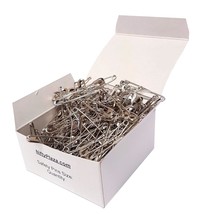 Heavy Duty Large 1-1/2&quot; Safety Pins - High-Grade Steel, Nickel Plated, R... - £35.16 GBP
