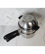 Lustre Craft Stainless Steel 3 Qt Saucepan Pot W/ Steamer &amp; Dome Lid 3pc... - $29.65