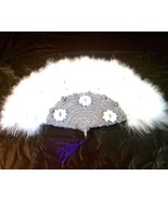 White  Sivler Traditional Igbo Nigerian Wedding Bridal Feather Fan. Feat... - €55,81 EUR