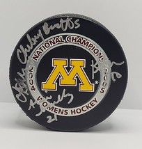 2004-05 Minnesota Gophers Women&#39;s National Champions Hockey Puck w/ Autographs - £27.96 GBP