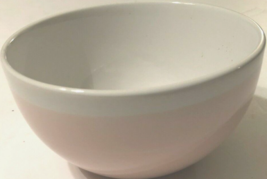 American Atelier Oasis Stoneware Ceramic Pink White Cereal Soup Bowl 5.5&quot; - $10.79